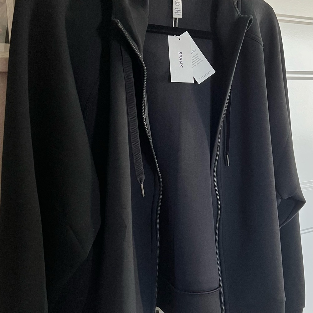 SPANX Black AirEssentials Hoodie NWT